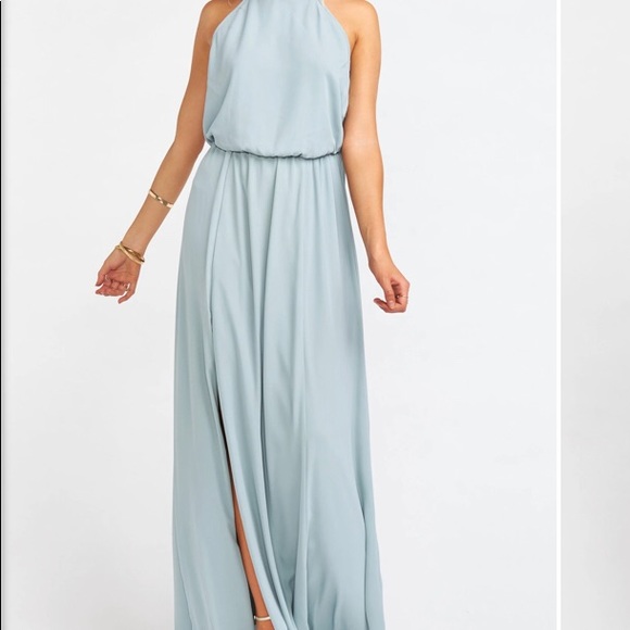 Show Me Your Mumu Heather Halter Dress Sage Crisp - Picture 2 of 8